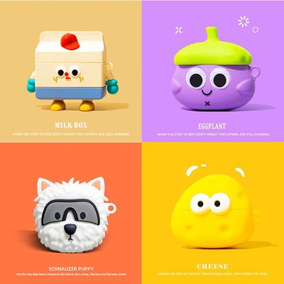 Cover for AirPods 4 Case 2024 3D Shark Cheese Panda Cartoon Cute Earphone Earbuds Cover for AirPods Pro 2 3 2 1 Charging Case