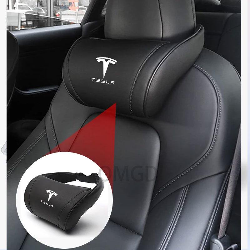 AMV1 For Tesla Model 3 Y X S Neck Pillow Headrest Pillow Automobile Seat Neck Rest Auto Seat Head Support Pillow Model Y Accessories