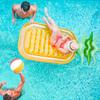 Pineapple Inflat Air Mattress Foldable Floating Water Recliner Mats Comfortable PVC  Large Size Swimming Pool Accessories