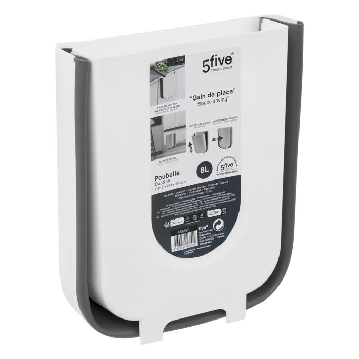 Poubelle de cuisine retractable 8 L