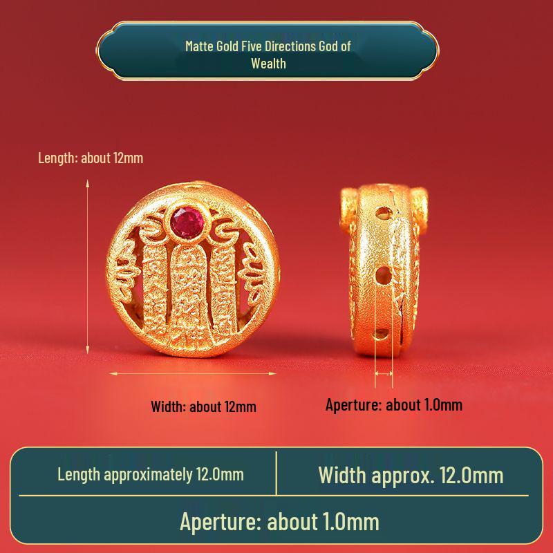 Year of the Horse Sand Gold Non-Fading Drip Oil Beaded DIY Bracelet and Jewelry Accessories.