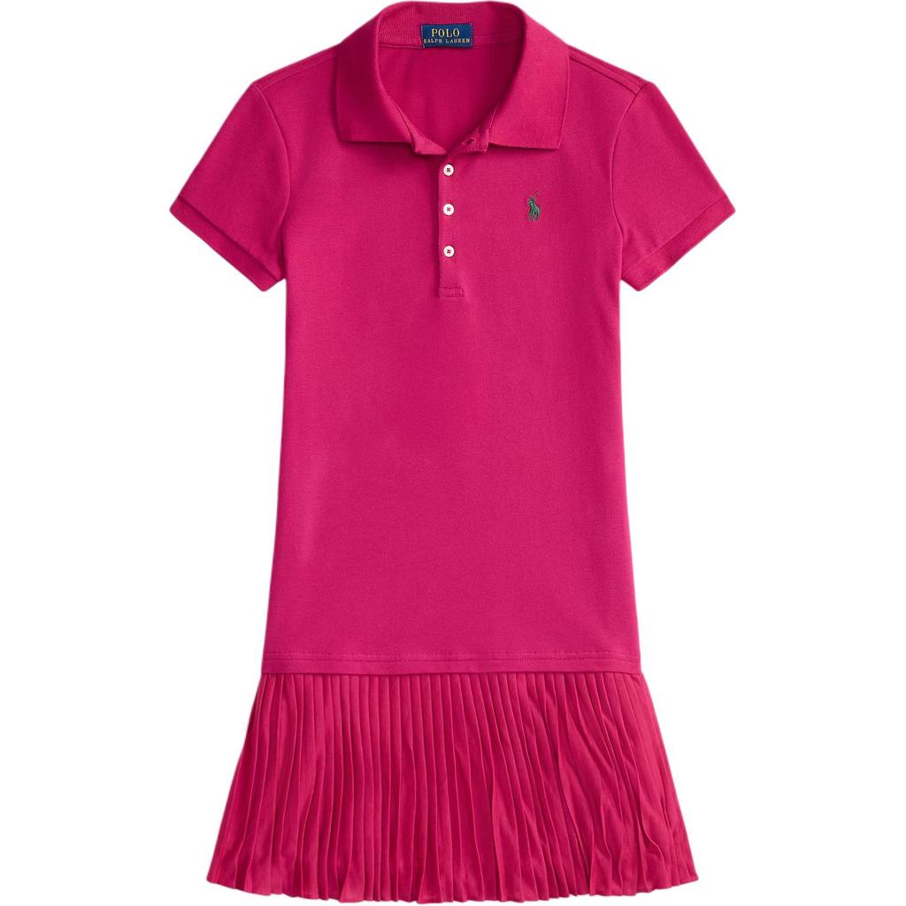 Polo Ralph Lauren Dress Animal Print Low Waist Pleated Stretch Mesh Kids dresses 313978999-001