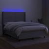 VidaXL Slatted Bed Base with LED Mattress, Upholstered Bed, Double Bed, Adult Bedroom Interior Bed, 3138237
