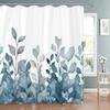 Modern Botanical Leaf Shower Curtain, Floral Plant Bathroom Decorative Shower Curtain, Polyester Shower Curtain with Hooks