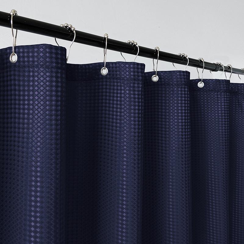 European and American Diamond Waffle Waterproof Mildew-Proof Shower Curtain for Bathroom or Toilet Door