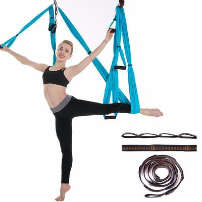 Aerial Yoga Hängematte mit Daisy Chain Verlängerungsgurt, Nicht-Elastisches Indoor Set