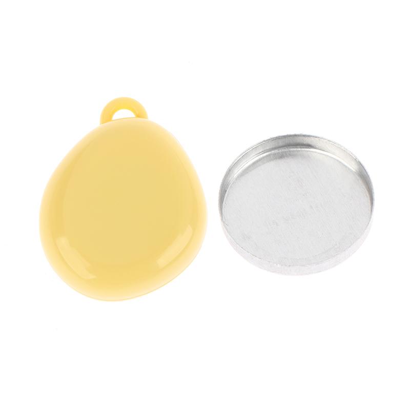 DIY Refill Case With Aluminum Tray Portable Small Blush Container Colorful Keychain Empty Makeup Compact жёлтый