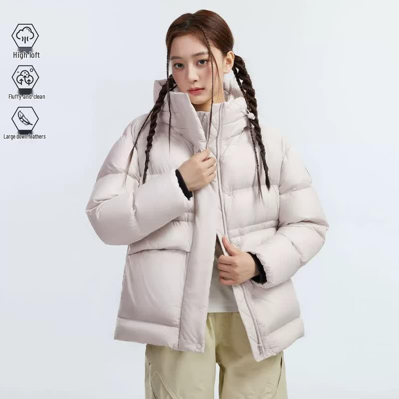 Camel Women's Hooded Down Jacket