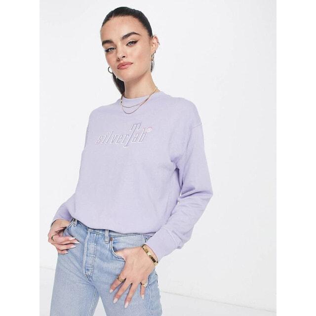 

Лиловый свитер с круглым вырезом и графичным принтом Levi's