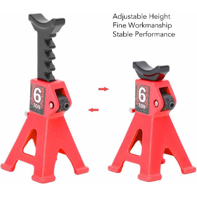 Haofy Mini Jack Stand, 4PCS RC Jack Stand Lightweight Compact Stable Performance Wide Application 1/24 for SCX24 RC Car