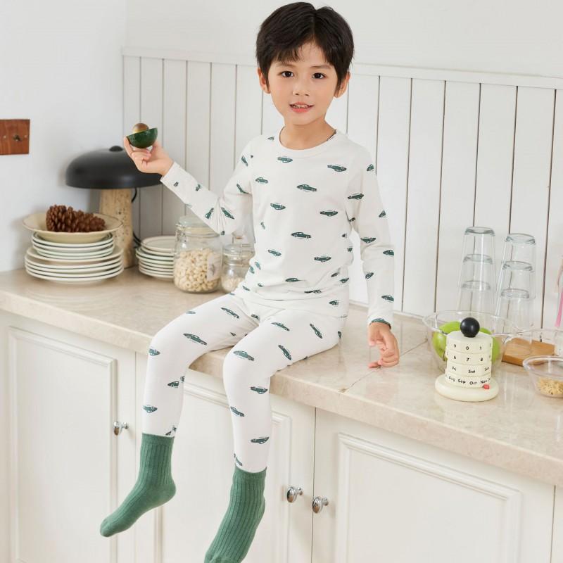 Girls Boys Thermal Underwear Set Kids A Winter Soft Loungewear