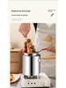 304 Stainless Steel Deep Fryer with Wooden Handle and Filter Basket for Induction Cooker