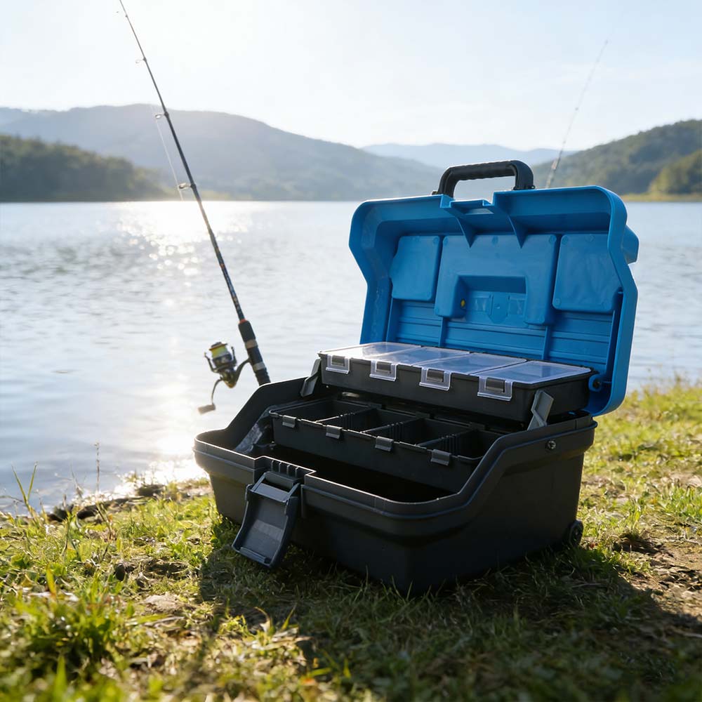 Large Capacity Fishing Tackle Box With Handle Hardware Storage Box Fishing Gear Box  Outdoor Sports