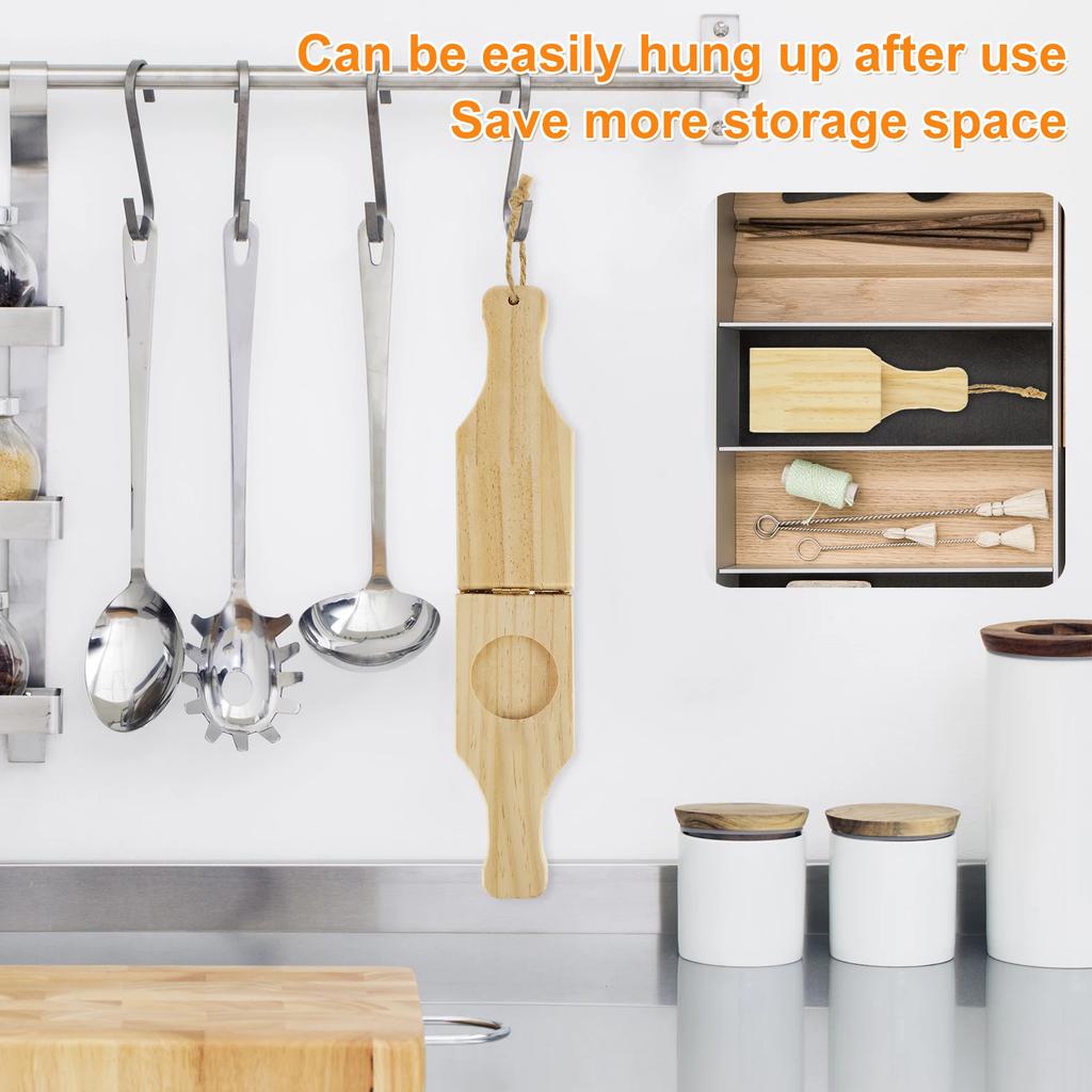 Wooden Tostonera Plantain Press with Handle Banana Smasher Maker Reusable Plantain Press Smasher Portable Plantain Press Easy