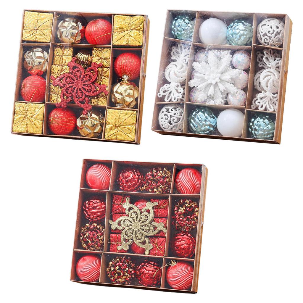 Christmas Ball Ornaments Set Pendants Xmas Baubles Xmas Decor for Living Room Party Supplies