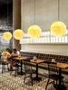 Nordic Led Resin 3D Moon Pendant Lights Bedroom Living Room Dining Lighting Decoration Interior Modern Planet Pendant Lamp