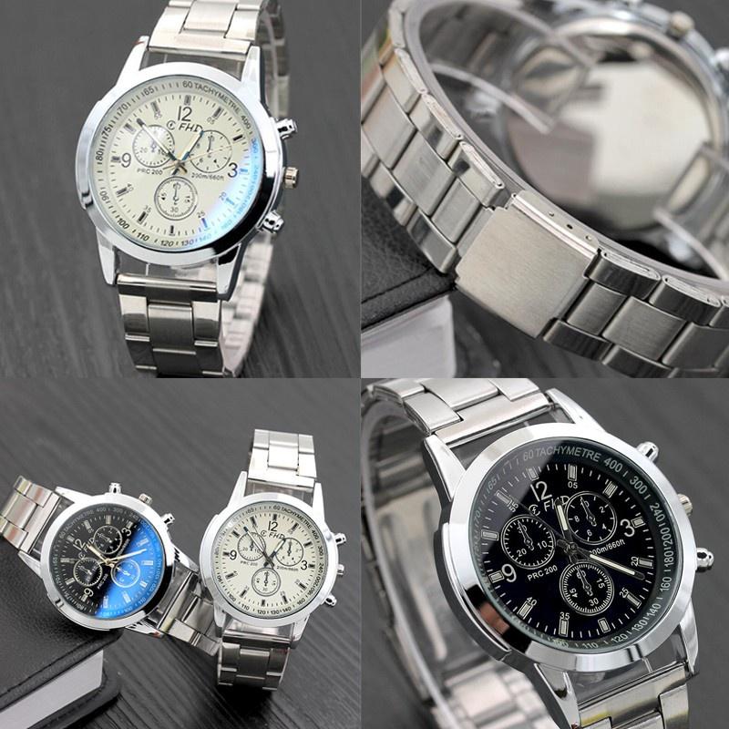 Ceas barbatesc - ceas cuart bratara din otel inoxidabil / barbati sport / agrement