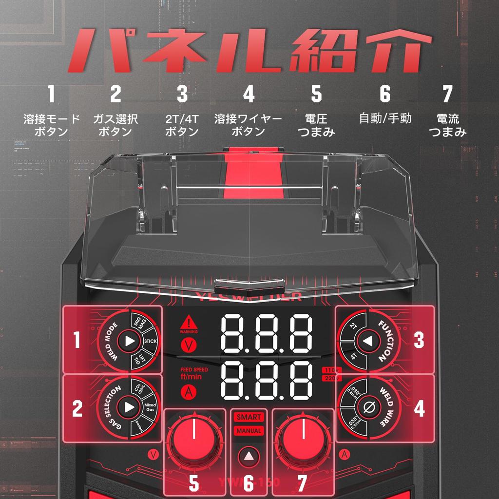 YESWELDER 160A MIG Lasmachine Multifunctionele Machine Compatibel LED Digitaal Display TIG Lasmachine Elektrische Lasmachine Japans