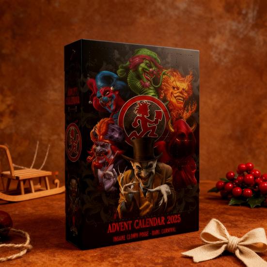 2025 Crazy Clowns Adventní kalendář Krabička Akrylová ozdoba Temný karneval Ozdoba na vánoční stromek Odpočítávání Sváteční dekorace