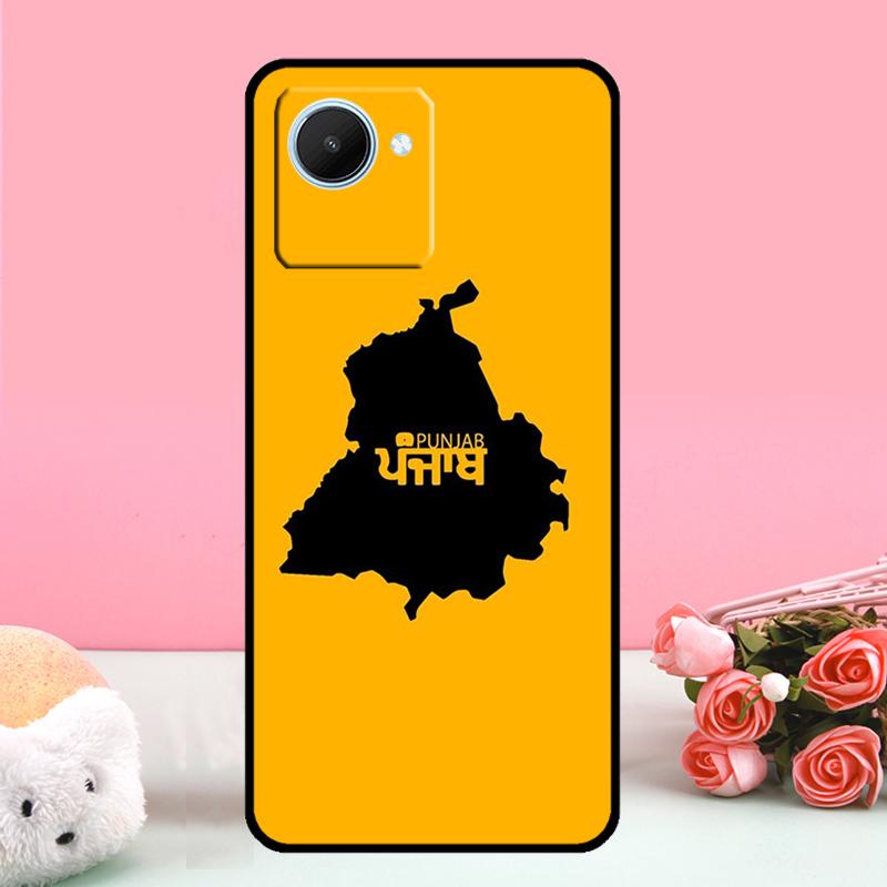 Punjab Map Outline For Realme 15 Pro GT7 10 11 12 13 14 Pro Plus C67 C65 C63 C61 C55 C53 C51 C35 C71 C75 Case