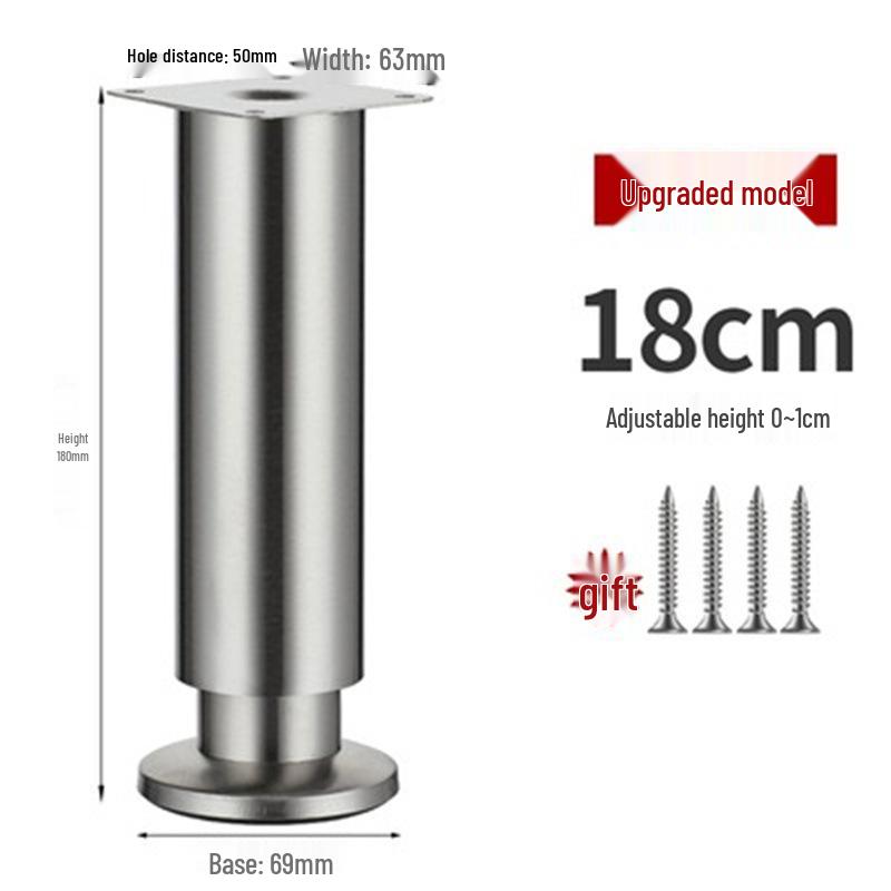 Adjustable Stainless Steel Furniture Support Legs: Cabinet, Sofa, TV Stand, Coffee Table, Bed