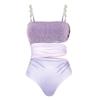 2024 European & American Glitter High-End Swimsuit with Hollow-Out Design & Skirt Set for Beach Vacations