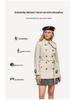 Jia Ze Hua 2025 Autumn British Style Women's Khaki Trench Coat - Classic Hepburn Jacket