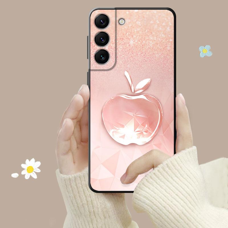 Phone Case For Samsung Galaxy S23 S22 S21 S20 Fe Ultra S10 S9 S8 Plus Note 20ultra 10plus Cover Rose Gold Pink Queen Princess