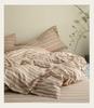 European Style Retro Crinkled Gauze Linen Button-Up Set - Machine Washable, Ideal for Naked Sleep with Fitted Sheet.