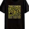 Unisexs Vintage Rock Band T Shirt 7seconds Print Round Neck Vintage Stylish Graphic Breathable Comfortable Unisex Soft