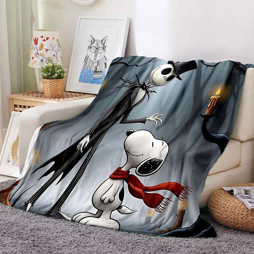 1Pc Nightmare Before Christmas Blanket Soft And Comfortable Casual Warm Camping Travel Christmas Halloween Gift M91792