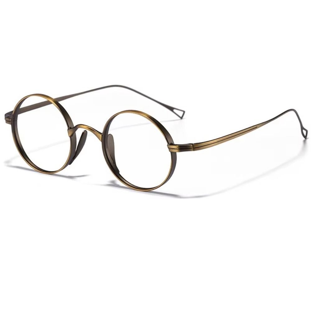 New Pure Titanium Glasses Frame Oval Shape Simple Design Eyeglasses Frames Retro Classic Eye Decoration