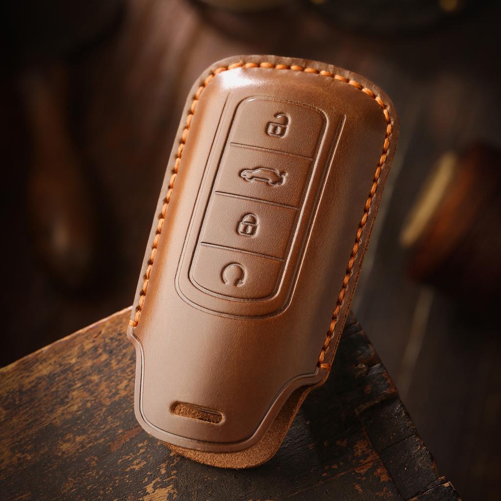 The Retro Key Cover Is Suitable for Chery 8PLUS Premium Edition, Tiggo 8p Leather Bag for Car Protection and Remote Control.