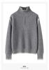 Lekasha Gray Cashmere Stand-Up Collar Sweater - Versatile Inner & Outer Layer for Autumn/Winter Girls' Fashion.