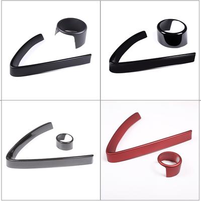 Koolstofvezel Stijl Voor Alfa Romeo Stelvio 2017-2024 Accessoires Auto Voorgrilles V Frame Decoratie Sierlijst Sticker Logo Cover