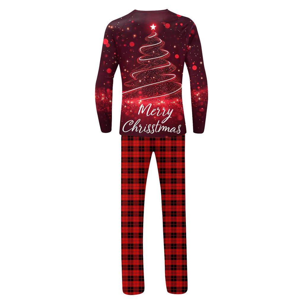 Christmas Prints Family Matching Long Sleeve Tops+Pants Set Family Matching Sets