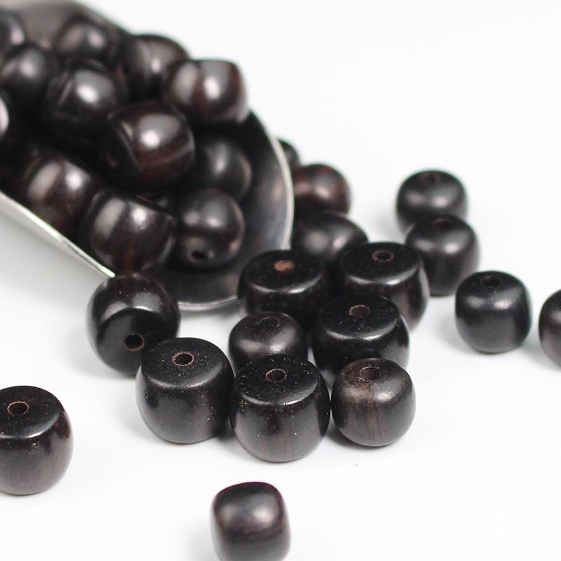 Ebony Barrel Beads: DIY Hand String Accessories, Purple Sandalwood Buddhist Beads, Old Ebony Material.