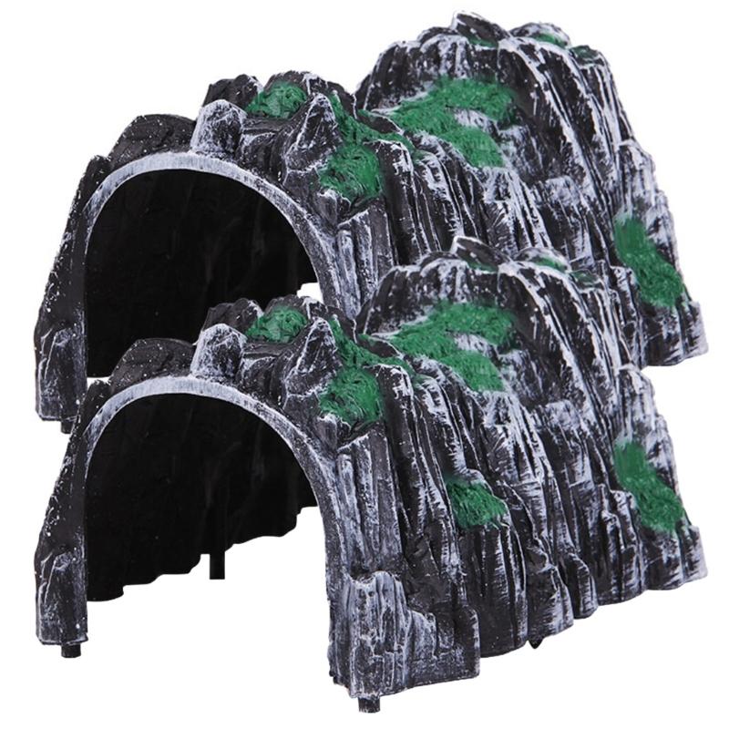 

2PCS Simulation Stone Cave Train Tunnel Landscape Model Accessory For Toy Railroad And Car Track Landscape Decoration 1