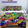 3pcs Geometry Dash5 Pattern Bedding Set Duvet Cover Set Includes Duvet Cover &pillowcases, Perfect All Season Bedroom Decoration & Gift