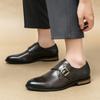 Luxuriöse Herrenmode Business Lederschuhe mit weichem Holzabsatz Formelle Kleiderschuhe Lässige Derby Schuhe Karriere Oxford Schuhe Italienischer Stil