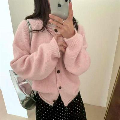Korean Multi-Color Knit Cardigan for Women - Autumn/Winter, Soft Loose Fit, Single-Breasted Style