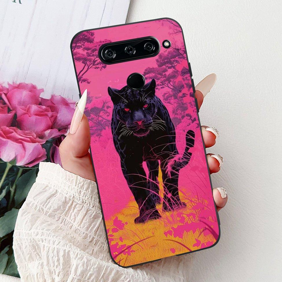 Funda For LG V40 ThinQ Case Cover Silicone Luxury Fashion Cute Cat Cool Shockproof Bumper Casing For LG V405 LM-V405 LM-V409N