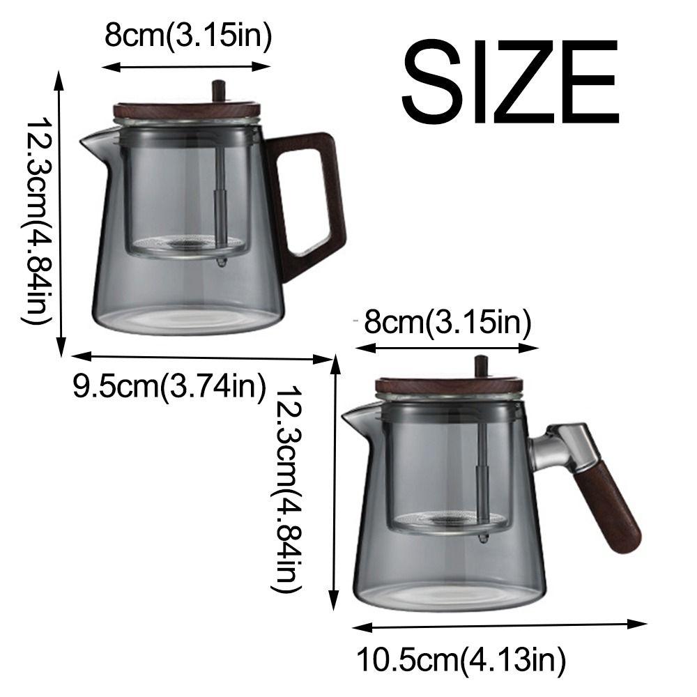 Creative Tea Separation Glass Teapot 650ML One-button Filtering Teapot  Drinkware