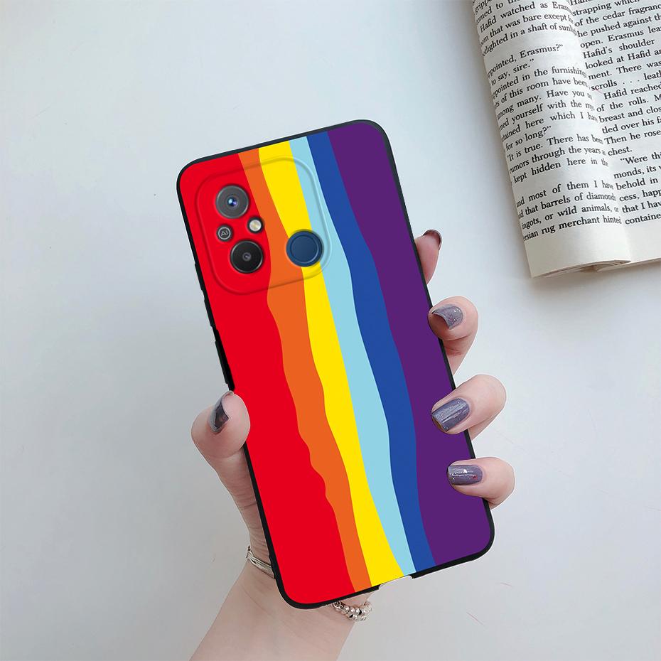 For Xiaomi Redmi 12C Case Cute Love Heart Phone Case Bumper Back Shockproof Soft TPU Cover For Redmi 12C 12 C Case Fundas 6.71''