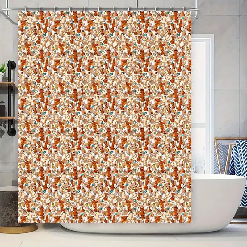 

Patterned Shower Curtain Bathroom Decor Home Accessories 3D Printed Fabric Waterproof Modern Artistic Print For Kids Bathrooms O W60H190(CM)-1 Pcs