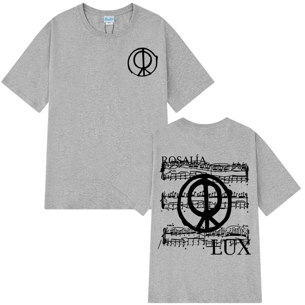 

Singer Rosalía LUX Album Tour 2025-2026 Print T-shirt Men Women Fashion Cotton T-shirts Oversized Hip-hop Aesthetics T Shirts M