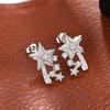 Korean version of star-shaped jewelry, popular shiny and sweet stud earrings, light luxury high-end fashion jewelry