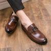 Street Fashion Herre Loafers Slip-ons ekte skinn Brun Uformell forretningskjole Sko Fest bryllup Herre fottøy