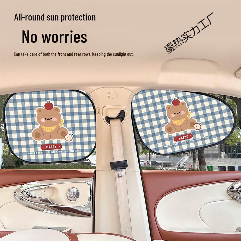 Black Vinyl Electrostatic Car Sunshade: Fresh, Heat-Insulating Side Visor