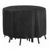 130x71cm Waterproof Outdoor Furniture Cover, 210D Oxford Fabric Protective Tarpaulin for Garden Tables Chairs, Black Tablecloth